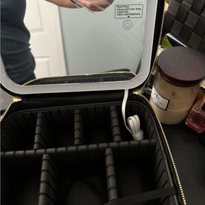 Leopard print make up bag